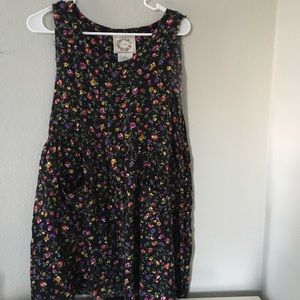 OVERSIZED VINTAGE FLORAL DRESS WITH POCKETS